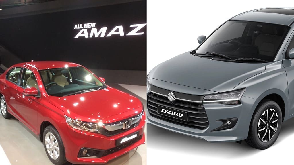 2024 Maruti Suzuki Dzire Vs Honda Amaze